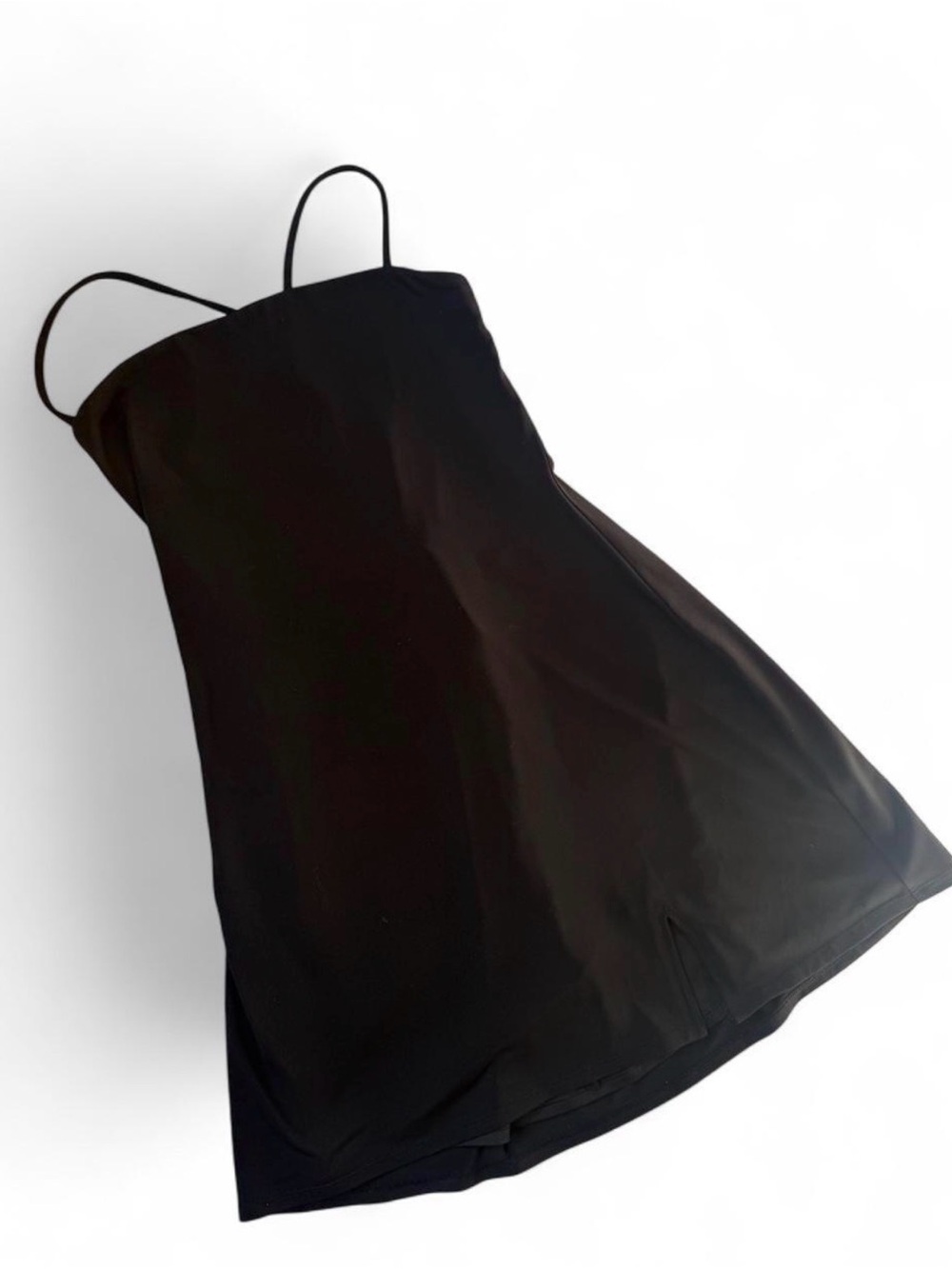 Garage Black Mini Dress Spaghetti Strap Flowy Dress